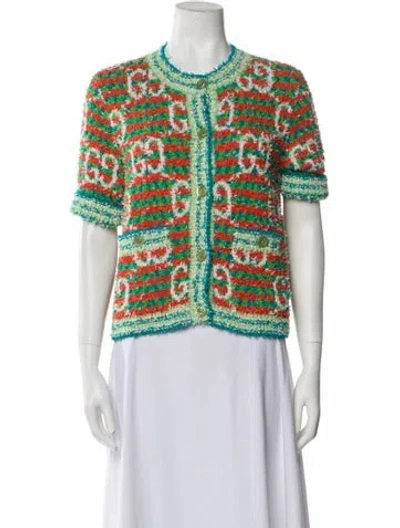 Pre-owned Gucci Striped Crew Neck Sweater In Multi