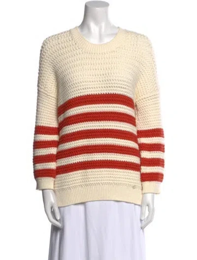 Pre-owned Gucci Striped Crew Neck Sweater In Neutral