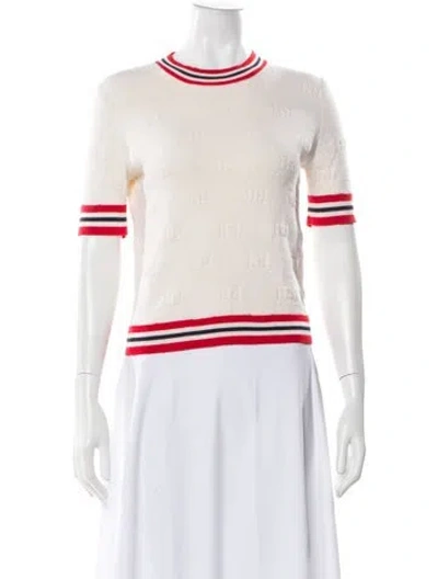 Pre-owned Gucci Striped Crew Neck Sweater In Neutral