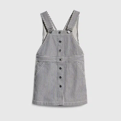 Gucci Kids' Striped Denim Dress In Gray