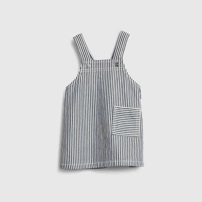 Gucci Babies' Striped Denim Dress In Blue