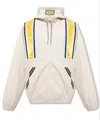 GUCCI GUCCI STRIPED DETAIL HOODED JACKET
