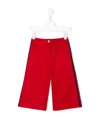 Gucci Striped Detail Trousers In Red