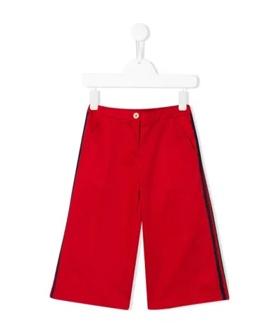 Gucci Striped Detail Trousers In Red