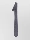 Gucci Striped Diagonal Silk Tie With Small Logos In Blue