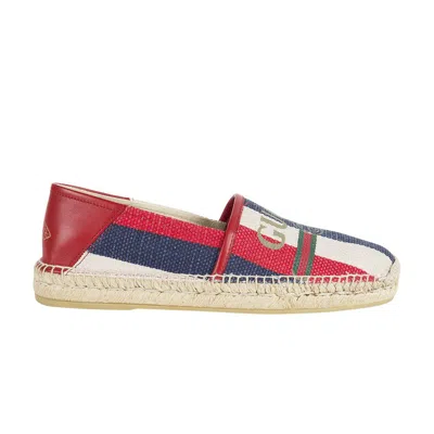 Pre-owned Gucci Striped Espadrille 'red White Blue'