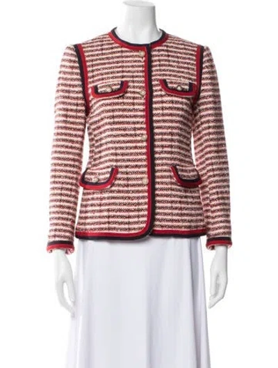 Pre-owned Gucci Striped Evening Jacket In Red