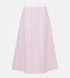 Gucci Striped Fil Coupé Cotton Midi Skirt In Pink