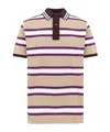 Gucci Striped Jersey Polo Top In Nude