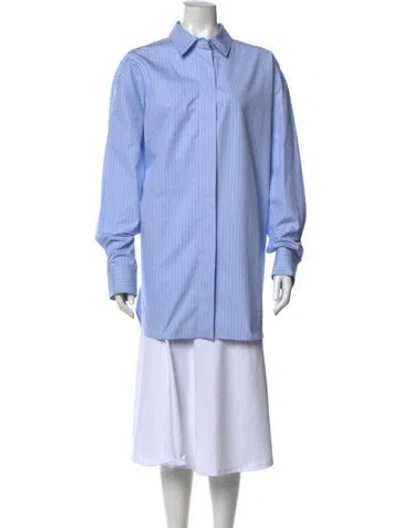 Pre-owned Gucci Striped Long Sleeve Tunic In Blue