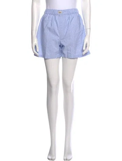 Pre-owned Gucci Striped Mini Shorts In Blue