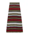 Gucci Striped Pleated Lamé Skirt In Black