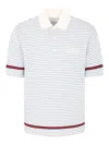 Gucci Light Blue Polo Shirt For Kids With Logo In White