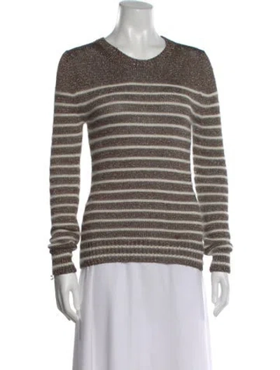 Pre-owned Gucci Striped Scoop Neck Sweater