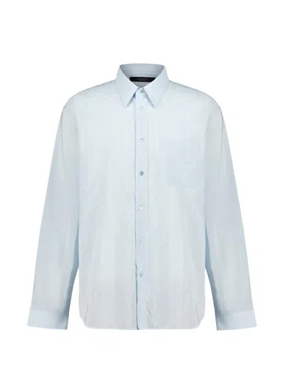Gucci Striped Shirt In Blue