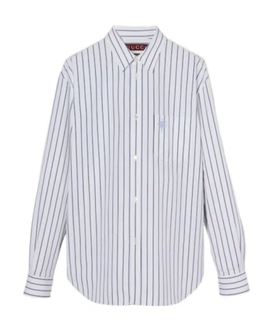 Gucci Striped Shirt In White