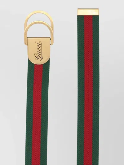 Gucci Striped Signature Hardware Belt