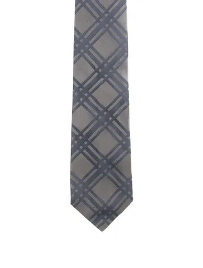 Pre-owned Gucci Striped Silk Tie In Black/neutrals