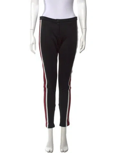 Pre-owned Gucci Striped Skinny Leg Pants In Black