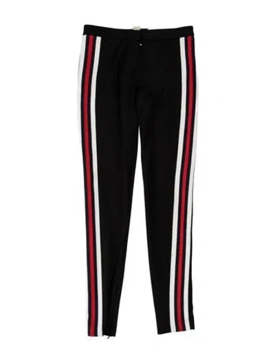 Pre-owned Gucci Striped Straight Leg Pants In Black