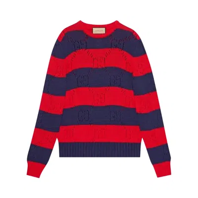 Pre-owned Gucci Striped Sweater 'red/blue' | Men's Size M