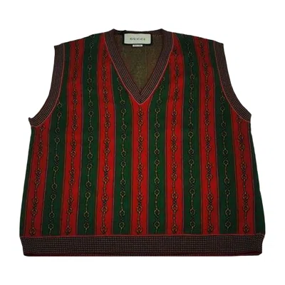 Pre-owned Gucci Striped Sweater Vest 'multicolor' | Multi-color | Men's Size Xs