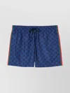Gucci Men Nylon Swim Shorts With All-over Gg Motif