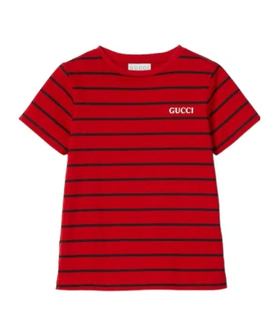 Gucci Striped T-shirt In Red