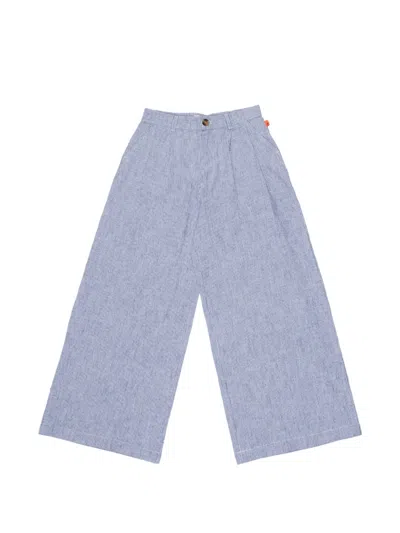 Gucci Kids' Striped Trousers In Blue