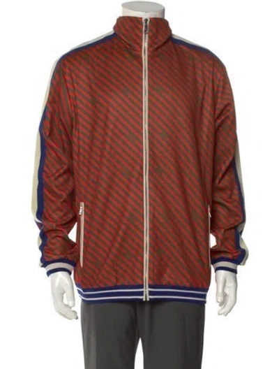 Pre-owned Gucci Striped Turtleneck Sweatshirt W/ Tags In Red