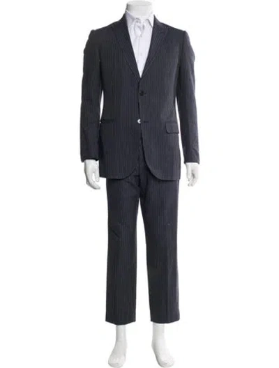 Pre-owned Gucci Striped Two-piece Suit In Black