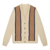 Gucci Striped V-neck Cardigan 'beige Brown'