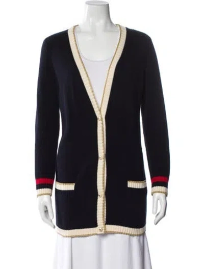 Pre-owned Gucci Striped V-neck Sweater