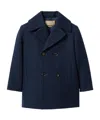 Gucci Striped Webbing Wool Coat In Black