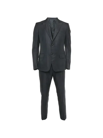 Pre-owned Gucci Striped Wool Suit In Black