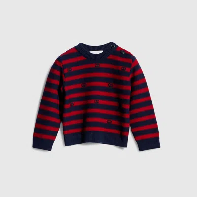 Gucci Babies' Striped Wool Sweater In Multi