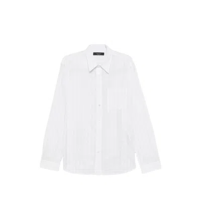 Gucci Striped-pattern Chest-pocket Shirt In White