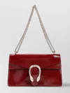 Gucci Structured Flap Shoulder Bag Chain In Pink