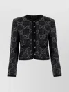GUCCI STRUCTURED TWEED BLAZER WITH EMBROIDERED ACCENTS