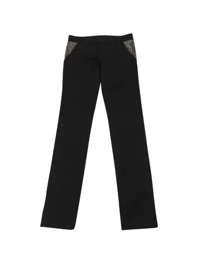 Pre-owned Gucci Stud Detail Jeans In Black