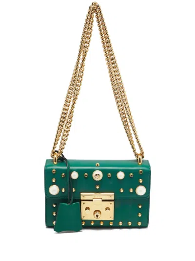 Pre-owned Gucci Stud-embellished Shoulder Bag