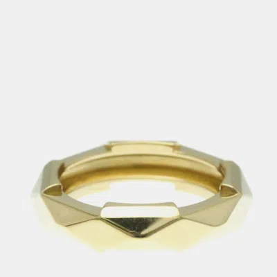 Pre-owned Gucci Studded Ring Yellow Gold 18k Fashion No Stone Band Ring Gold Eu 51