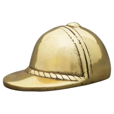 Pre-owned Gucci Style Brass Bottle Opener, Jockey's Cap, Italy, Circa 1970 In Sand