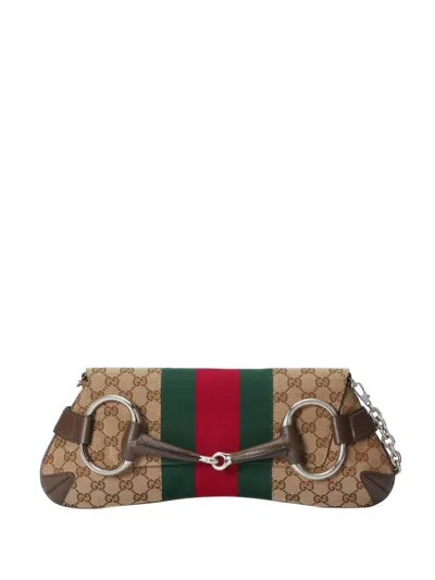 Gucci Stylish Beige Shoulder Handbag For Women Fw23 Collection In Burgundy