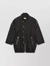 Gucci Stylish Jackets With High Collar And Zip Pockets In Black