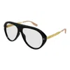 Gucci Stylish Rectangular Sunglasses For Men In Black