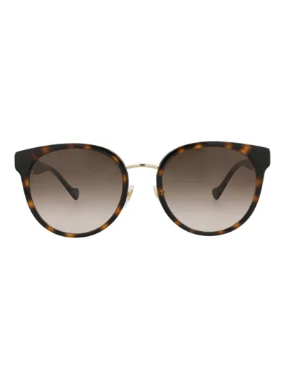 Gucci Stylish Round Oval Women's Sunglasses In Brown