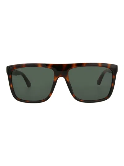 Gucci Stylish Square/rectangle Men's Sunglasses In Brown