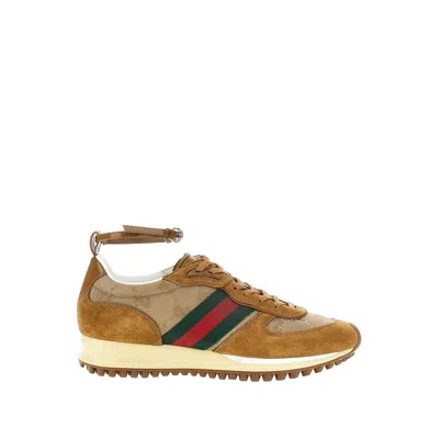 GUCCI SUEDE AND GG NYLON 'RE-MOTION' SNEAKERS