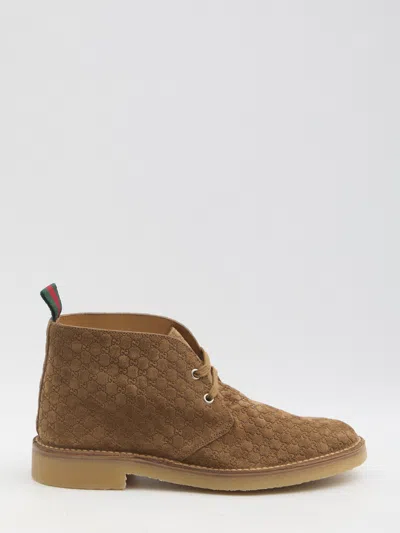 GUCCI GUCCI SUEDE ANKLE BOOTS